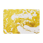 Gold Ink On Water // Bath Mat (17" L x 24"W)