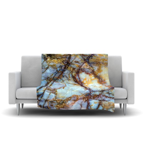 Opalized Marble // Fleece Blanket (60" L x 50"W)