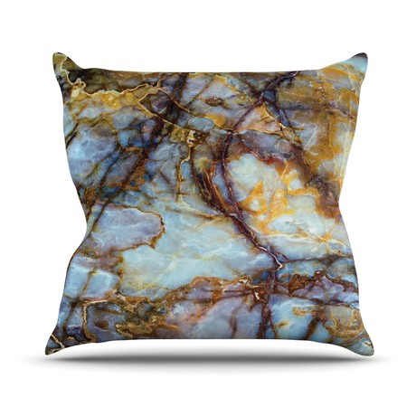 Opalized Marble // Throw Pillow (16" L x 16"W)