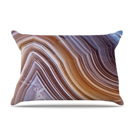 Pale Layered Agate // Pillowcase (Standard)
