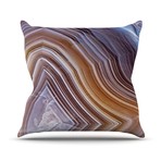 Pale Layered Agate // Throw Pillow (16" L x 16"W)