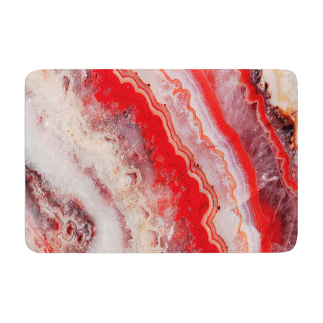 Red Lace Agate // Bath Mat (17" L x 24"W)