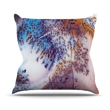 Snow Agate // Throw Pillow (16" L x 16"W)
