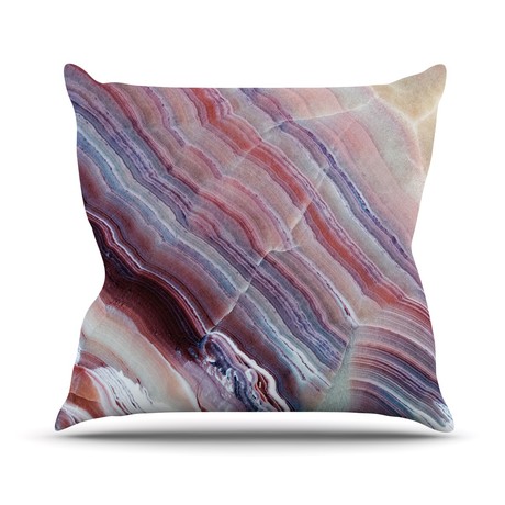 Sunrise Agate // Throw Pillow (16" L x 16"W)