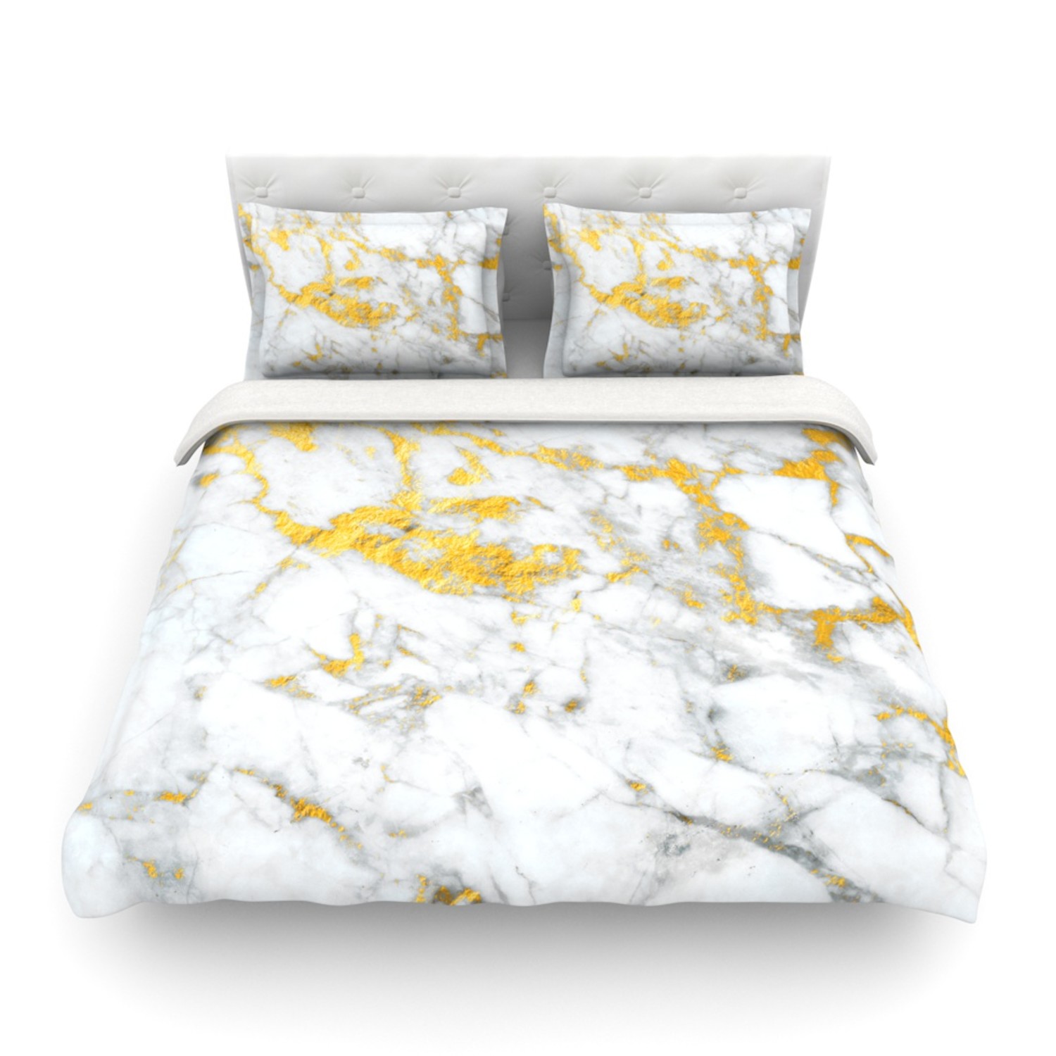 Gold Flake // Duvet Cover (Twin) Kess InHouse Touch of Modern