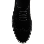 Suede Wingtip Brogue // Black (Euro: 43)