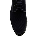 Suede Textured Derby // Dark Blue (Euro: 41)