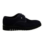 Suede Textured Derby // Dark Blue (Euro: 40)