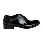 Patent Leather Textured Oxford // Black (Euro: 41)