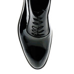 Patent Leather Textured Oxford // Black (Euro: 42)