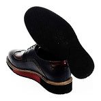 Two-Toned Wingtip Dress Shoe // Bordeaux + Black (Euro: 40)