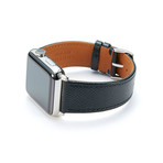 French Epsom Leather Band // Blue Black