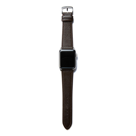 French Epsom Leather Band // Dark Brown