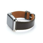 French Epsom Leather Band // Dark Brown
