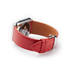 Italian Caviar Leather Band // Scarlet