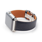 Italian Caviar Leather Band // Navy