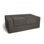 Convertible Sleeper // Loveseat + 2 Ottomans (Green)