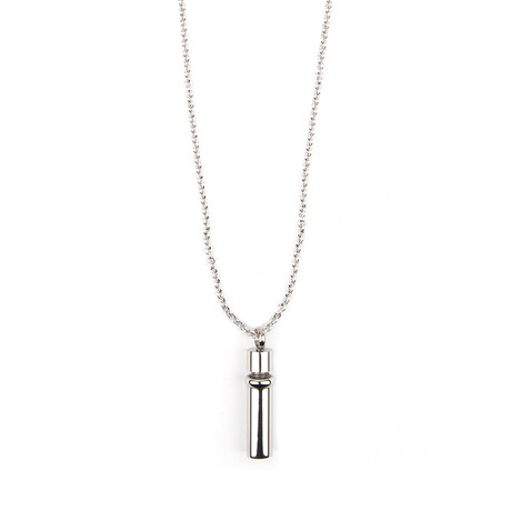 Prayer Capsule Necklace // Stainless Steel (18"L)