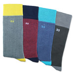 Fancy // Navy + Grey + Red + Black // Set of 4