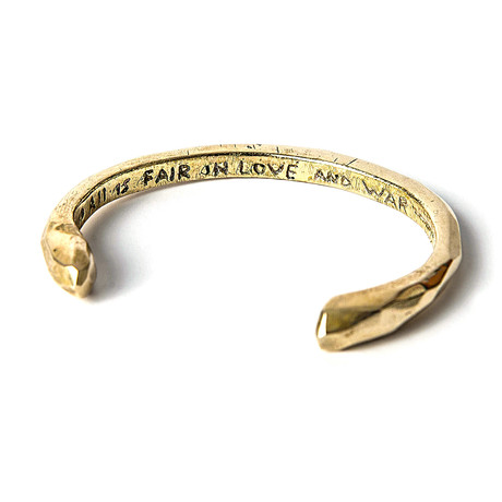 All Is Fair In Love And War Cuff Bracelet (Gold Brass)