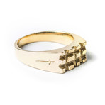 Geometric Stamp Ring // Gold (Size 7)