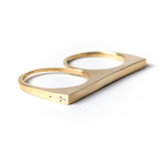 Double Finger Slim Ring // Gold (Size 7)