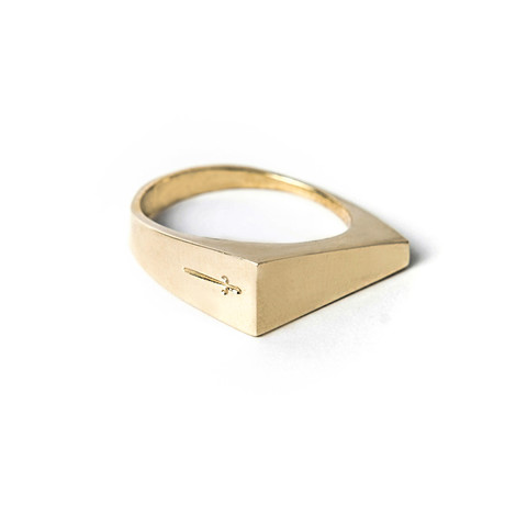 Triangle Ring // Gold (Size 7)