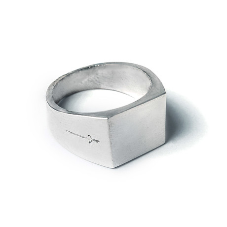 Rectangle Signet Ring // Sterling Silver (Size 7)