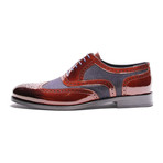 Semi-Brogue Wingtip Oxford // Bordeaux + Dark Blue (Euro: 47)