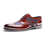 Semi-Brogue Wingtip Oxford // Bordeaux + Dark Blue (Euro: 47)