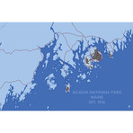 Acadia National Park Map (30"W x 20"H x 1.5"D)