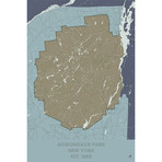 Adirondack Park Map (20"W x 30"H x 1.5"D)