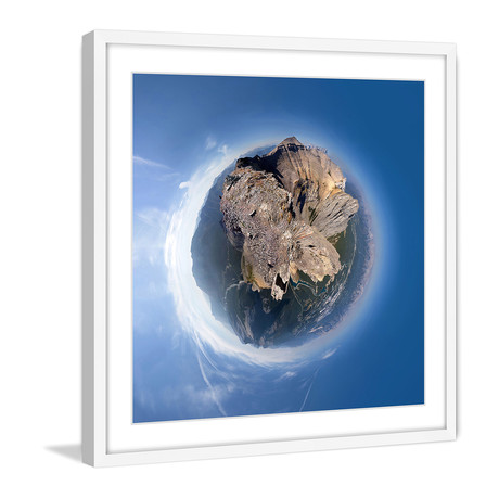 Rocky Island // White Frame (12"W x 12"H x 1.5"D)