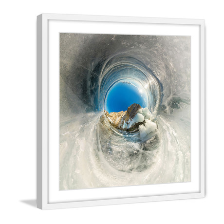 Ice Tunnel // White Frame (12"W x 12"H x 1.5"D)