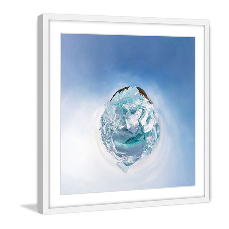 Icy Chunks // White Frame (12"W x 12"H x 1.5"D)