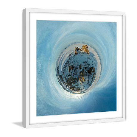 Waters Of Earth // White Frame (12"W x 12"H x 1.5"D)