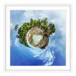 Jungle Earth // White Frame (12"W x 12"H x 1.5"D)