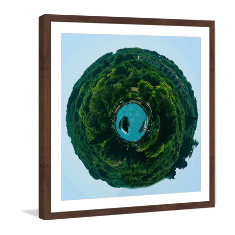 Luscious Green // Brown Frame (12"W x 12"H x 1.5"D)