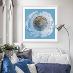 Circled By Clouds // White Frame (12"W x 12"H x 1.5"D)