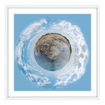 Circled By Clouds // White Frame (12"W x 12"H x 1.5"D)