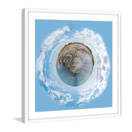 Circled By Clouds // White Frame (12"W x 12"H x 1.5"D)