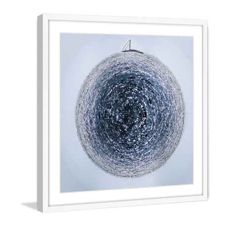 Sparkling Seas // White Frame (12"W x 12"H x 1.5"D)