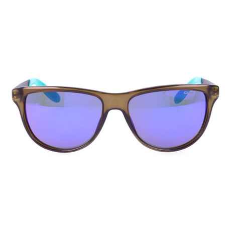 Clear Flat Top Rounded Retro Classic // Brown + Purple + Blue