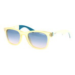 Frosted Thick Frame // Yellow + Blue