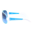 Gradient Shield Sunglasses // Light Blue