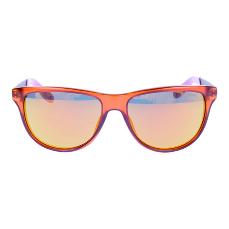 Clear Flat Top Rounded // Orange + Navy + Violet