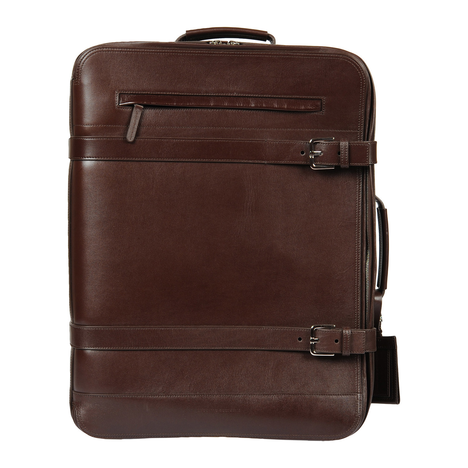 Leather Rolling Luggage Trolley // Brown - Brunello Cucinelli - Touch ...