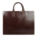 Saffiano Briefcase // Brown