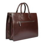 Saffiano Briefcase // Brown