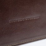 Saffiano Briefcase // Brown